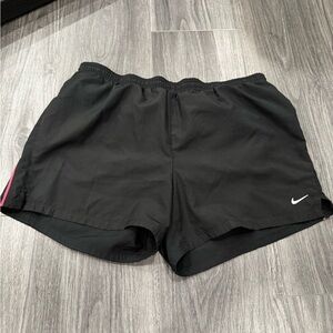 Nike Women's Black and Pink Athletic Shorts